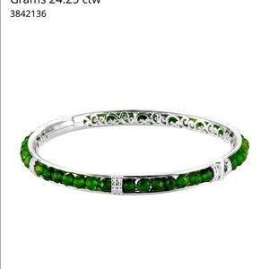 BRACELET Bangle Natural Green Diopside Gemstone
